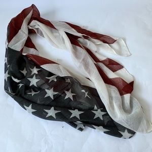 AMERICAN FLAG LINEN BLANKET SCARF